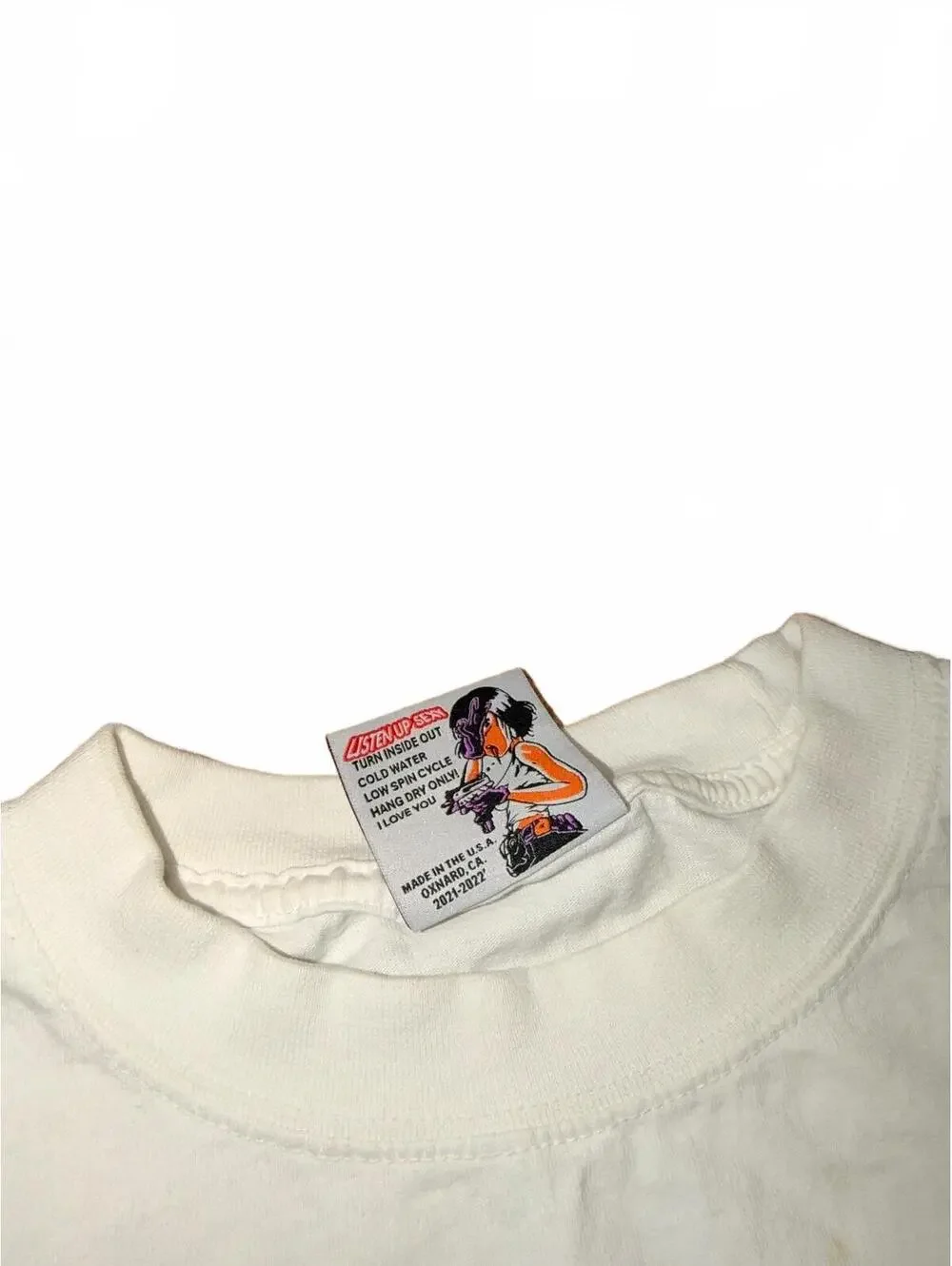 Vintage Acid Drops Go-Kart Arcade T-Shirt Checkered Flag Pin-Up Graphic White